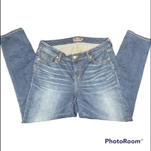 Torrid boyfriend stretch denim, size 12R, medium dark wash